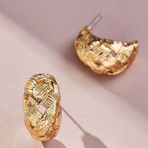 Etched Crescent Earrings